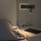 Wall Reading Light LED Adjustable Swivel Arm Dual Light Sources
