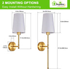 Wall Sconce Iron Frame Cream Shade Rechargeable or Wired