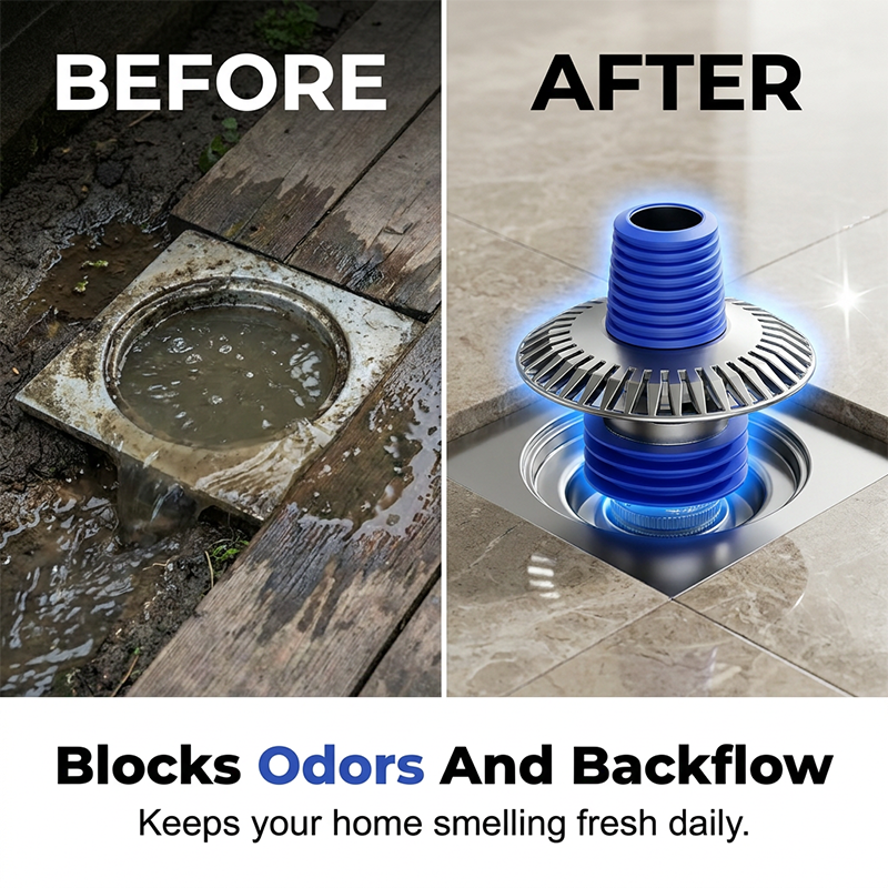 Washing Machine Drain Adapter Backflow Protection & Silicone Seal