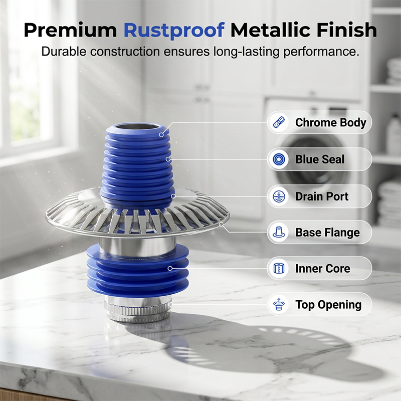 Washing Machine Drain Adapter Backflow Protection & Silicone Seal
