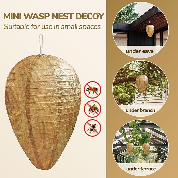 Wasp Nest Decoy Foldable Rainproof Set of 2
