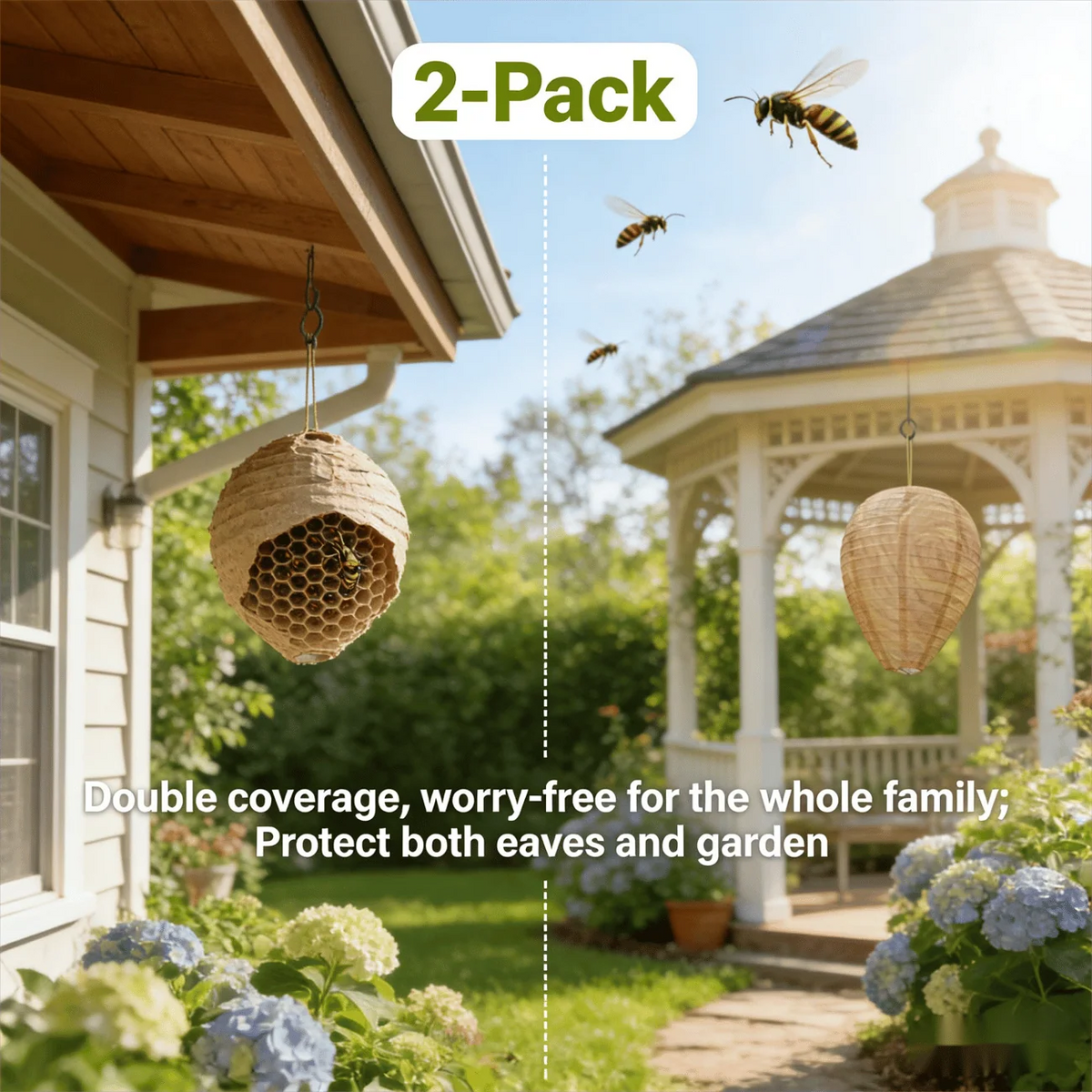 Wasp Nest Decoy Foldable Rainproof Set of 2
