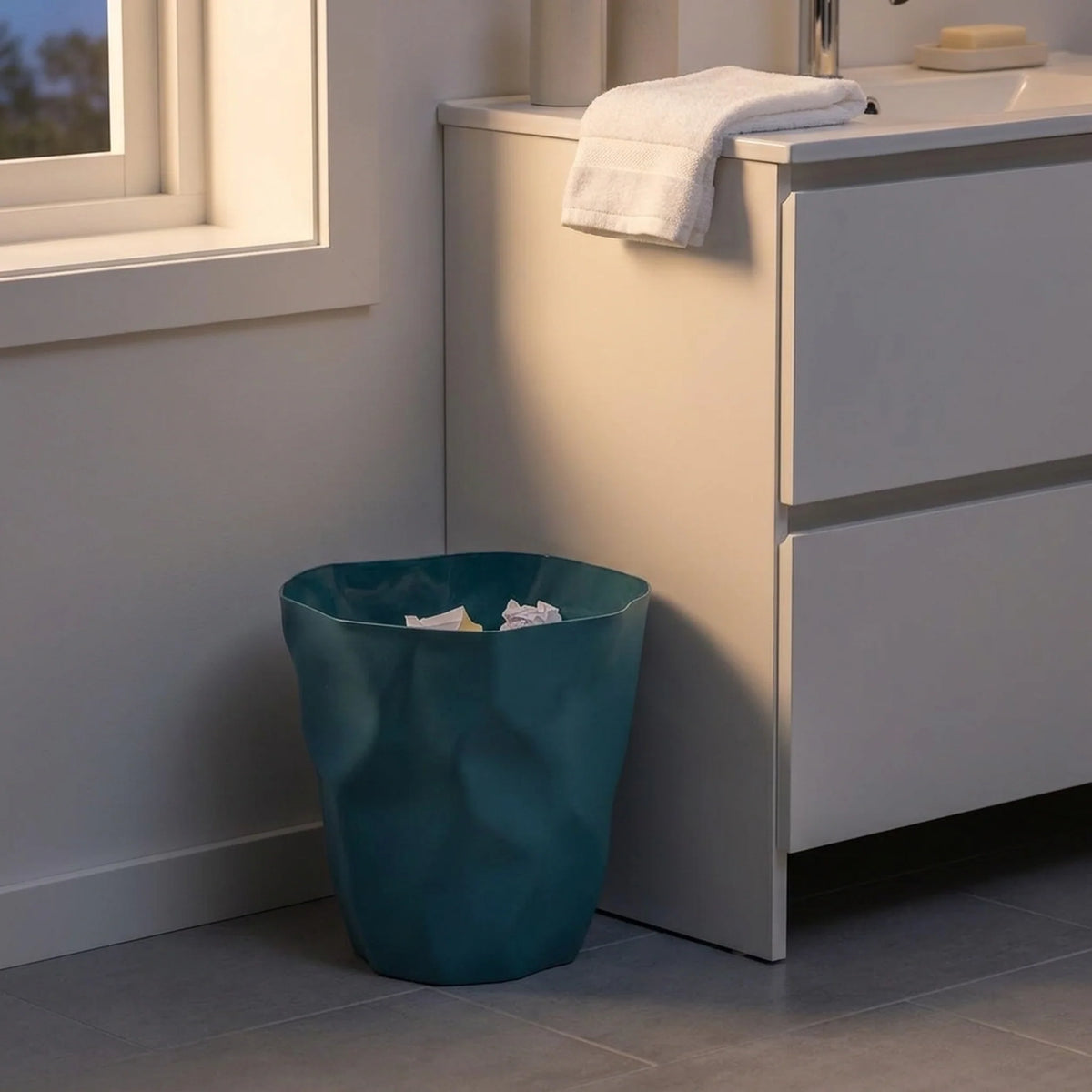 Waste Bin Space-Saving Irregular Shape 3.2 Gallon