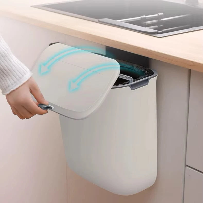 Waste Bin Wall-Mounted Swing Lid & Removable Inner Bin