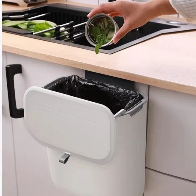 Waste Bin Wall-Mounted Swing Lid & Removable Inner Bin