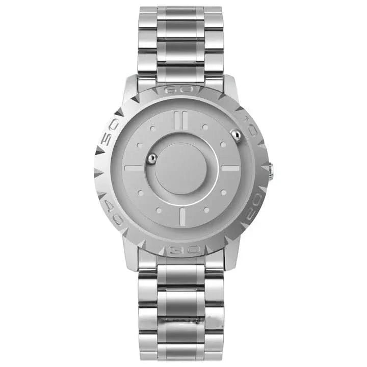 Watch Magnetic Ball Display Stainless Steel Mesh Band