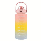 Water Bottle Gradient Leakproof Straw Lid With Time Markers