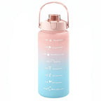 Water Bottle Gradient Leakproof Straw Lid With Time Markers