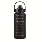 Water Bottle Gradient Leakproof Straw Lid With Time Markers