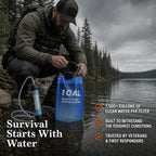 Water Filtration System Gravity-Fed Portable 1.6 Gallon