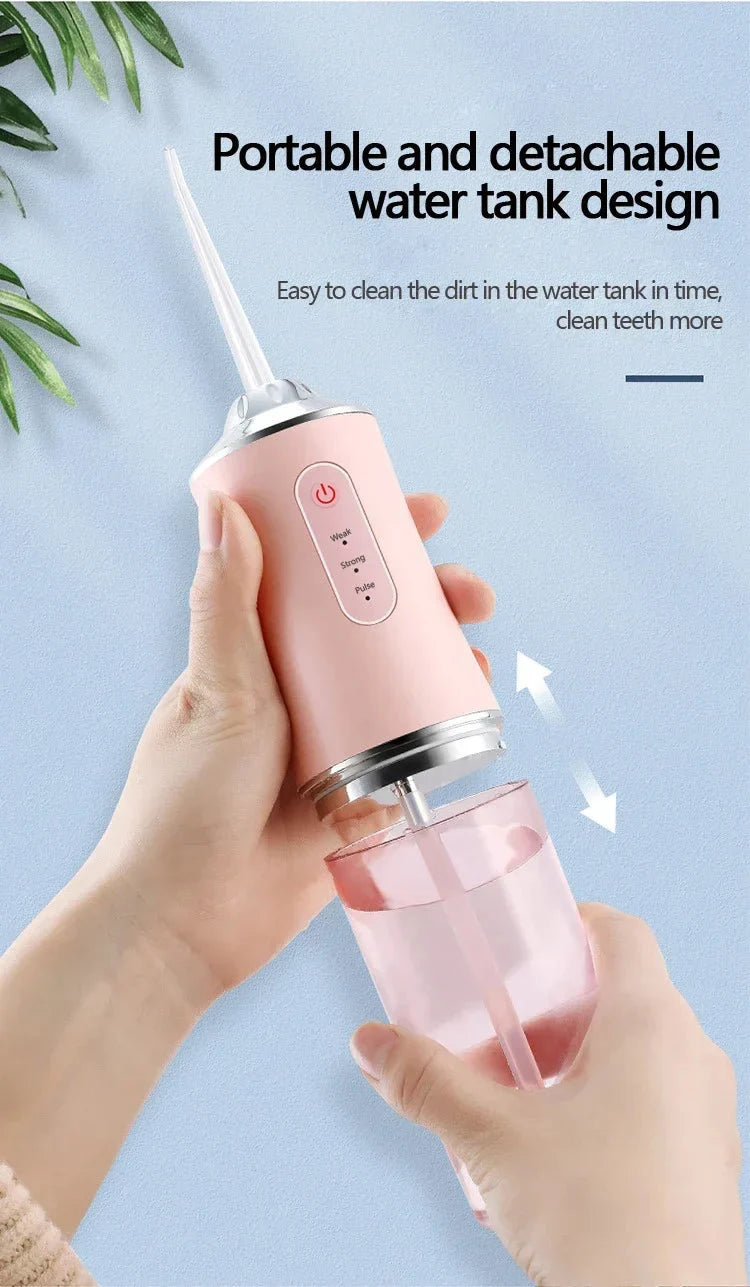 Water Flosser Portable 220ml Tank IPX7 Waterproof