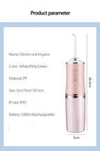 Water Flosser Portable 220ml Tank IPX7 Waterproof