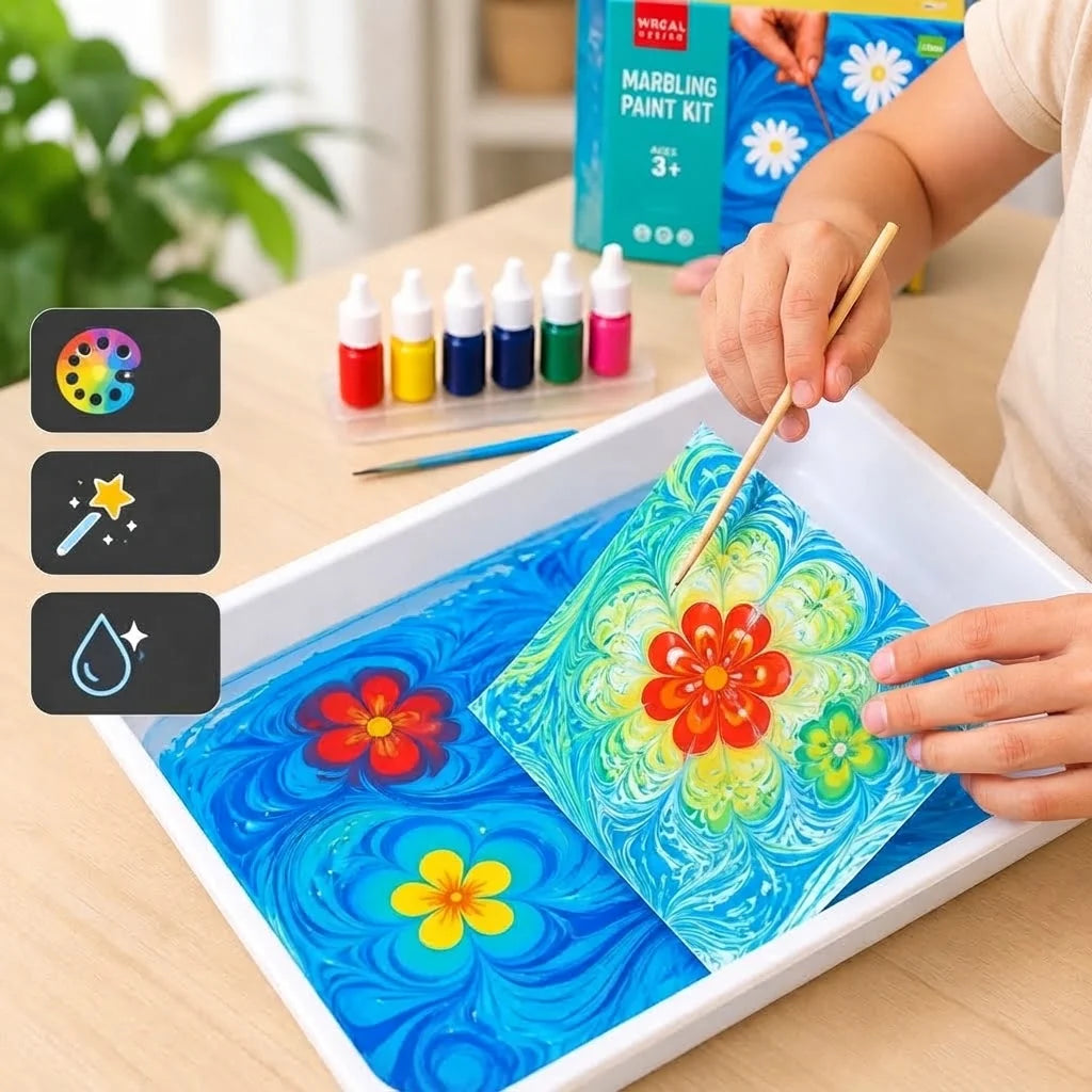 Water Marbling Kit Non-Toxic Multi-Color