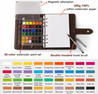 Watercolor Sketchbook 300gsm Cold-Pressed Magnetic Palette & Travel Brush