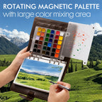 Watercolor Sketchbook 300gsm Cold-Pressed Magnetic Palette & Travel Brush