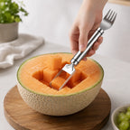 Watermelon Cutter & Fork 2-In-1 Stainless Steel Dishwasher-Safe