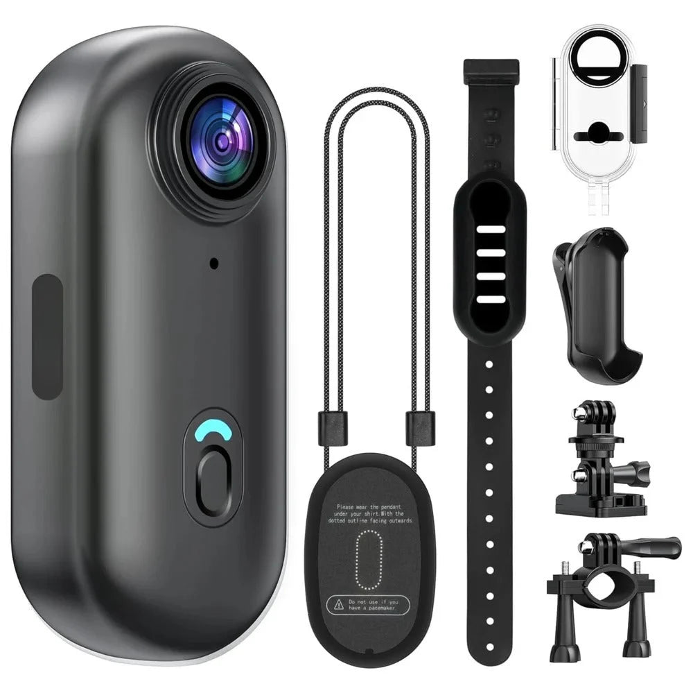 Wearable Action Camera 4K Magnetic Mount 128GB Storage
