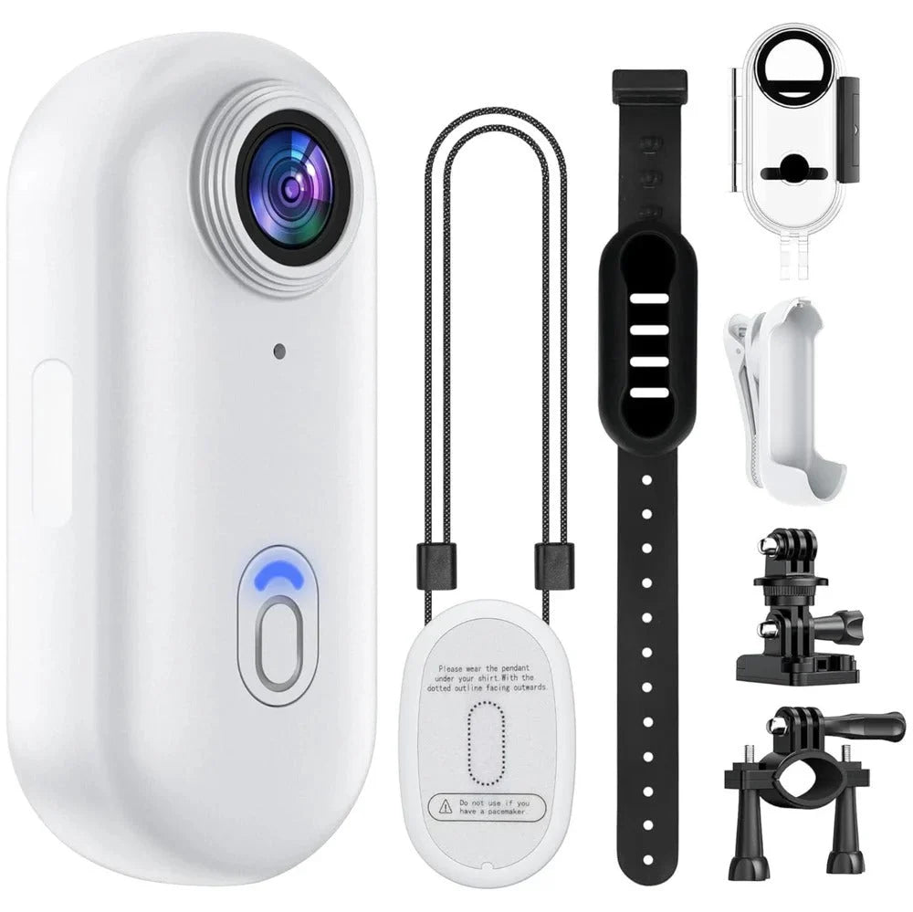 Wearable Action Camera 4K Magnetic Mount 128GB Storage