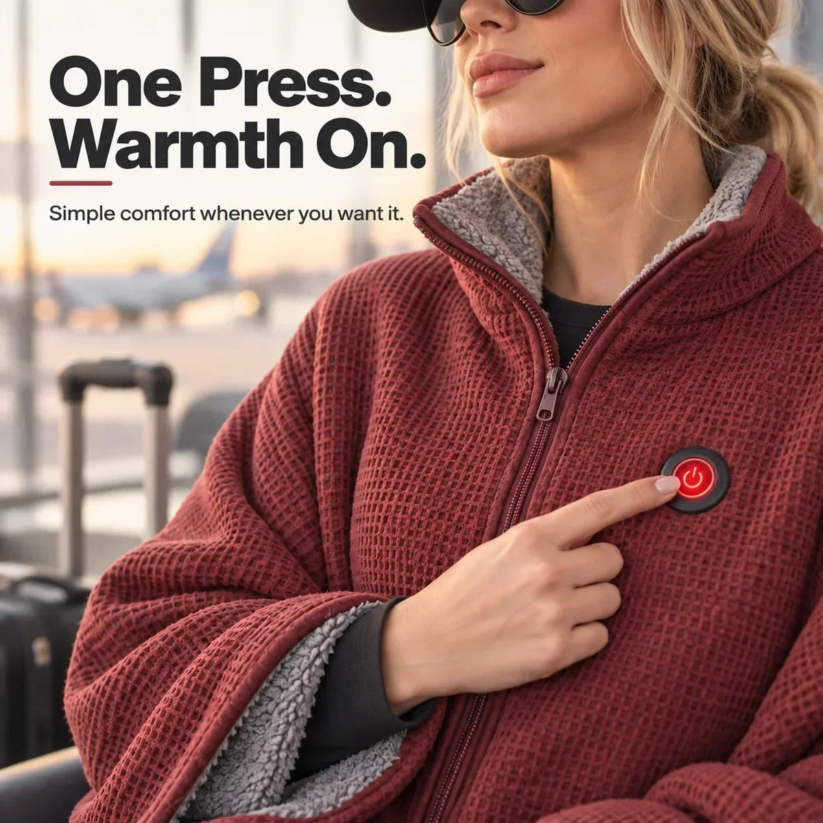 Wearable Heated Blanket USB-Powered 3 Heat Levels