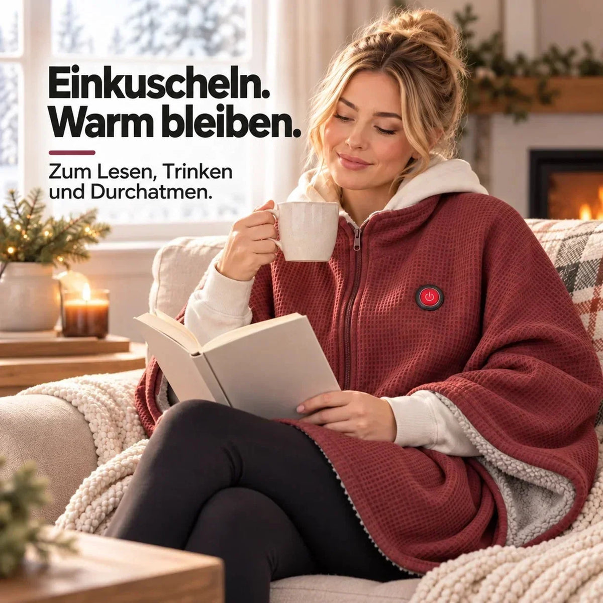 Wearable Heated Blanket USB-Powered 3 Heat Settings