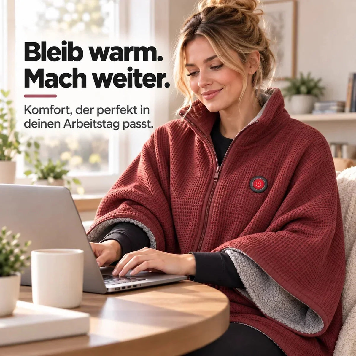 Wearable Heated Blanket USB-Powered 3 Heat Settings