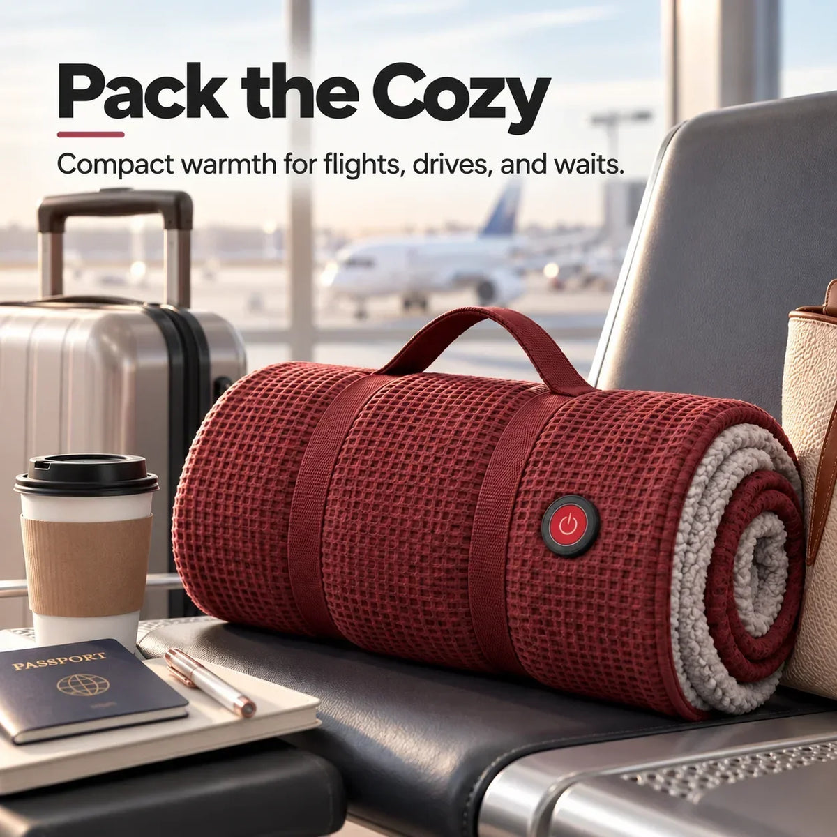 Wearable Heated Blanket USB Powered 3 Heat Settings