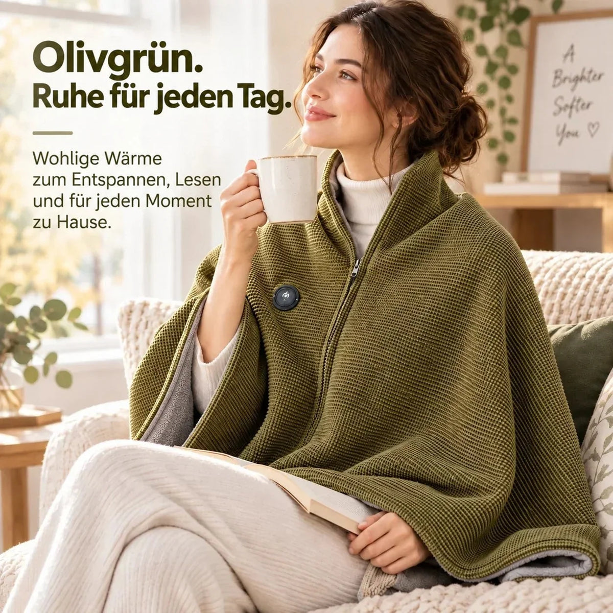 Wearable Heated Blanket USB-Powered 3 Heat Settings