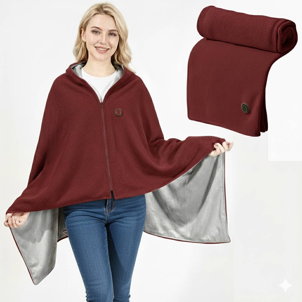 Wearable Heated Blanket USB-Powered Adjustable Heat Settings