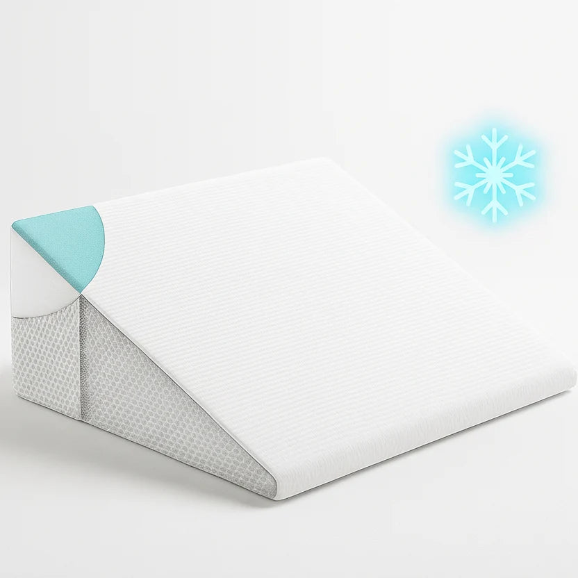 Wedge Pillow Memory Foam Machine-Washable Cover Non-Slip Base