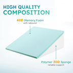 Wedge Pillow Memory Foam Machine-Washable Cover Non-Slip Base