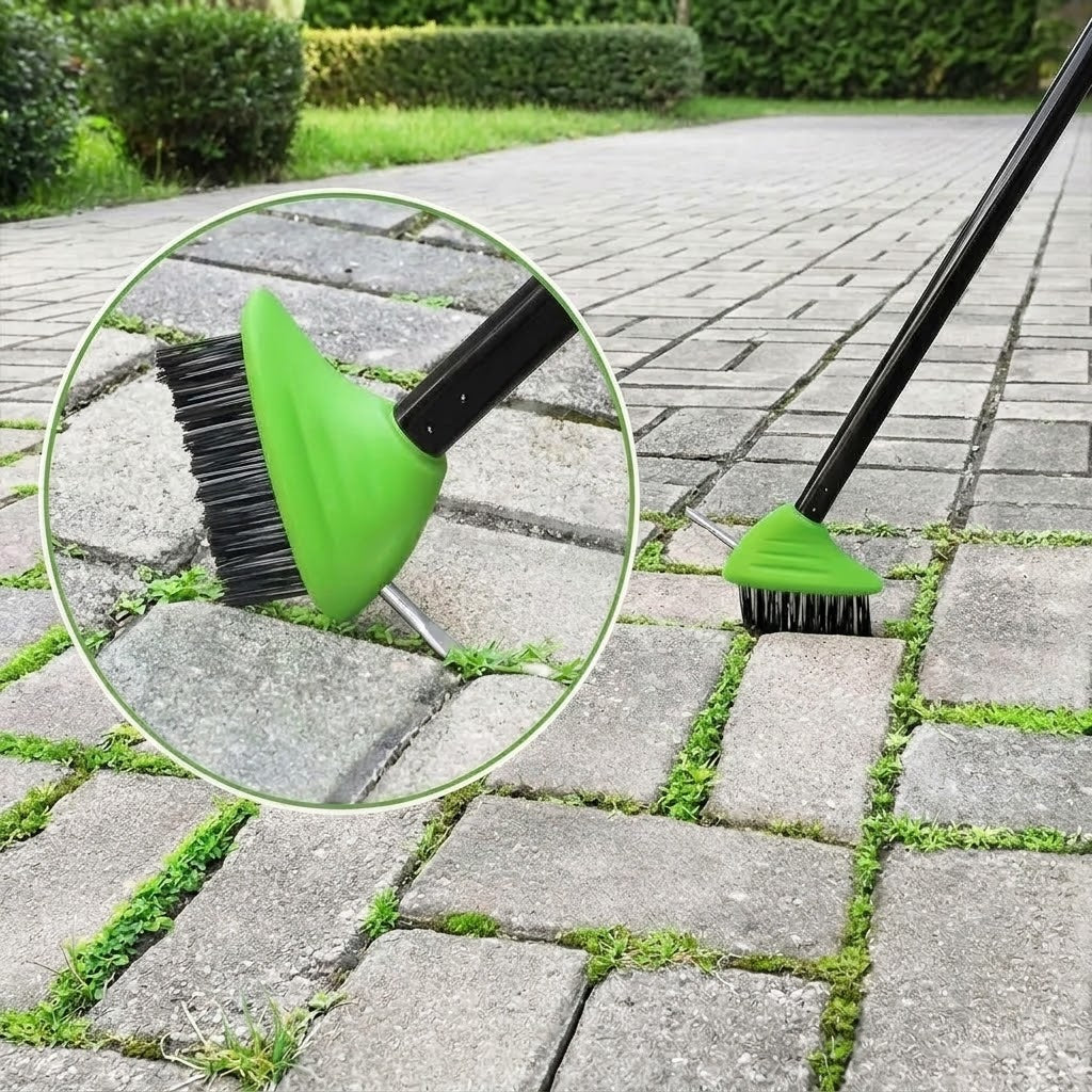 Weed Brush Set 3-in-1 Long Handle Metal Scraper