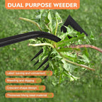 Weeding Tool Carbon Steel Long Handle Ergonomic Grip