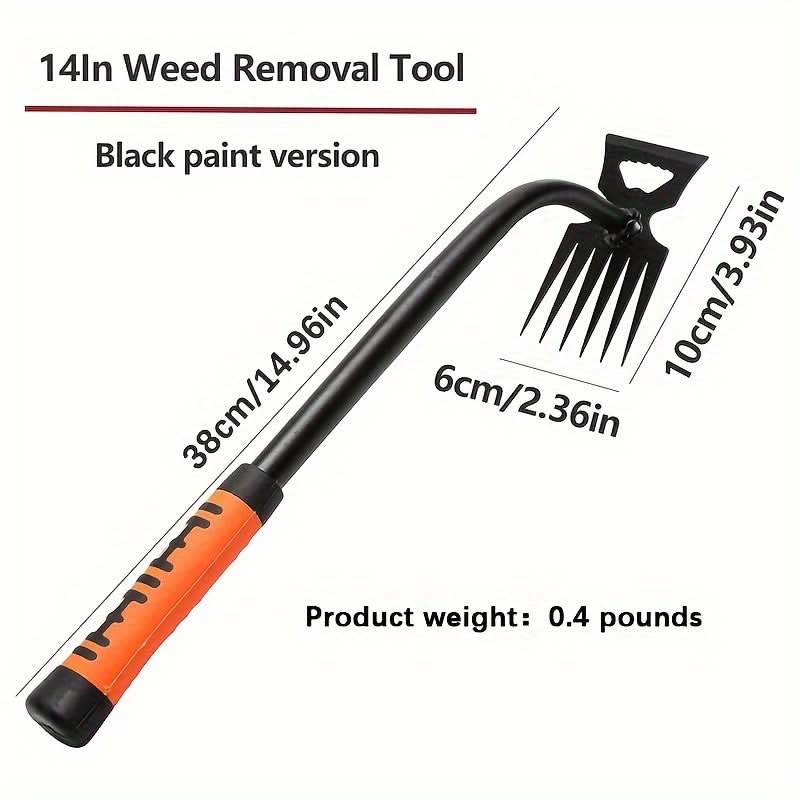 Weeding Tool Carbon Steel Long Handle Ergonomic Grip