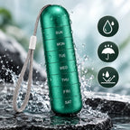 Weekly Pill Organizer Aluminum 7 Compartments Silicone Seal Travel Friendly
