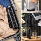 Weekly Pill Organizer Aluminum 7 Compartments Silicone Seal Travel Friendly
