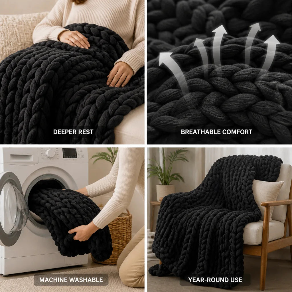 Weighted Blanket Organic Cotton Breathable Machine Washable