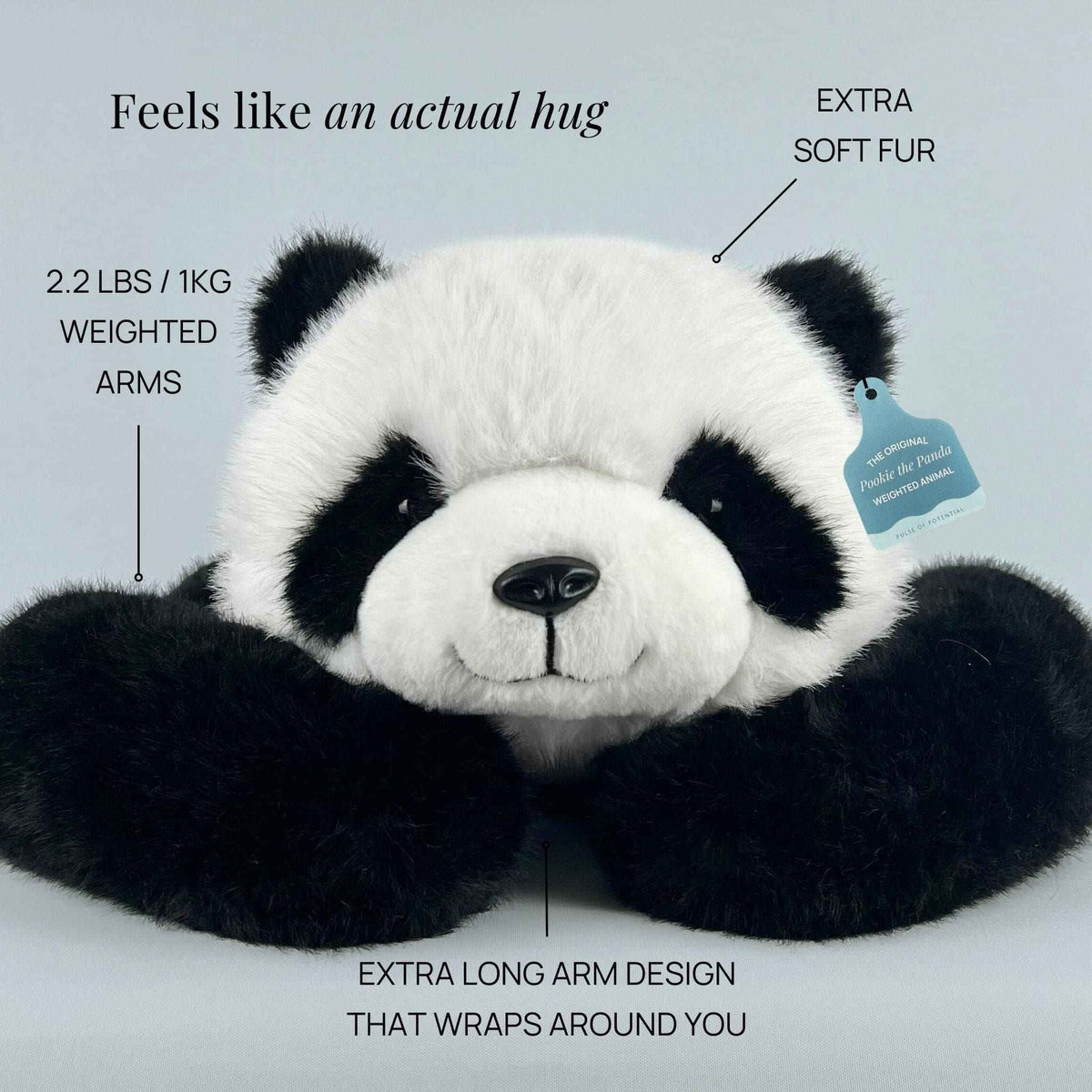 Weighted Panda Stuffed Animal Extra-Long Hugging Arms Comforting Pressure