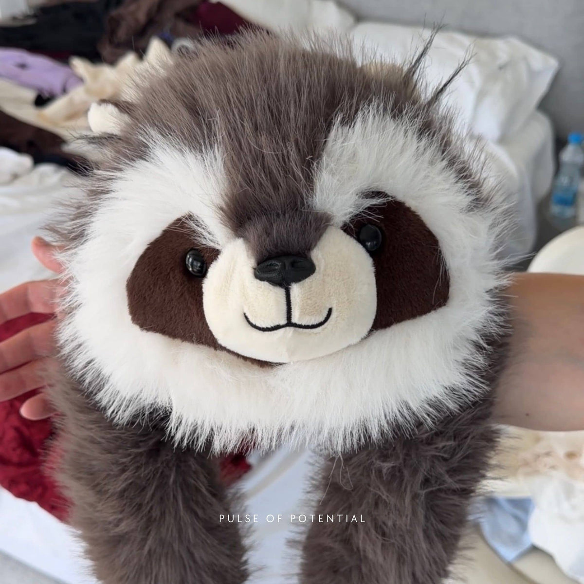 Weighted Stuffed Animal Raccoon Design Extra-Long Weighted Arms