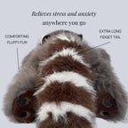 Weighted Stuffed Animal Raccoon Design Extra-Long Weighted Arms