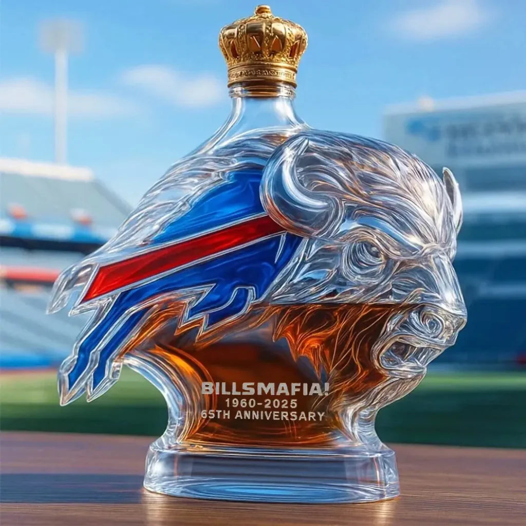 Whiskey Bottle Football-Themed Glass】【。