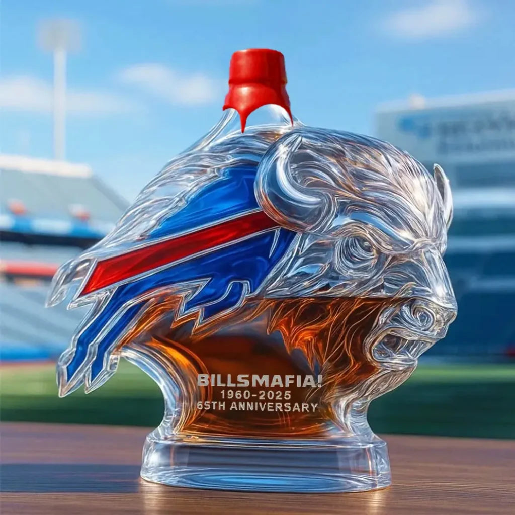 Whiskey Bottle Football-Themed Glass】【。