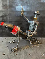 Whiskey Bottle Holder Welded Steel Slanted Pouring 2-Bottle