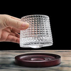 Whiskey Glass Rotating Crystal Base