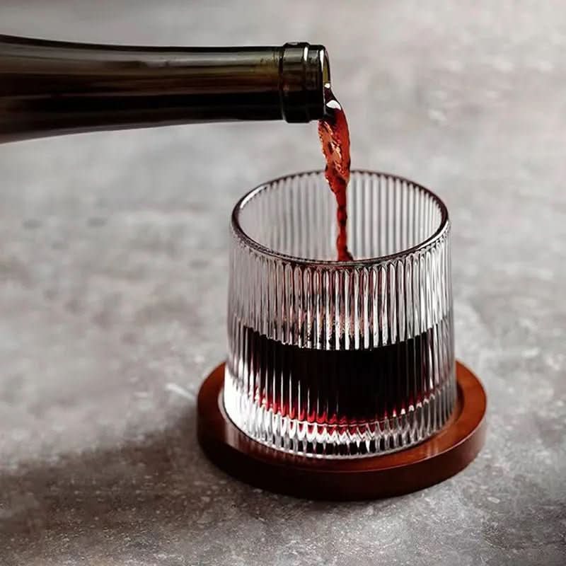 Whiskey Glass Rotating Crystal Base