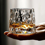 Whiskey Glass Rotating Crystal Base
