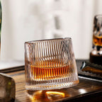 Whiskey Glass Rotating Crystal Base