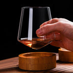 Whiskey Glass Tilted Rocking Base Spill-Resistant 18 Oz
