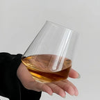 Whiskey Glass Tilted Rocking Base Spill-Resistant 18 Oz