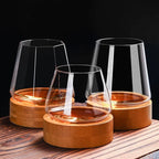 Whiskey Glass Tilted Rocking Base Spill-Resistant 18 Oz