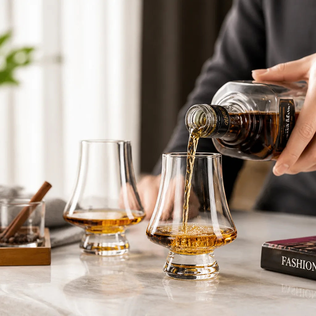Whisky Glasses Aroma-Enhancing Lead-Free Crystal & Dishwasher-Safe Set of 4